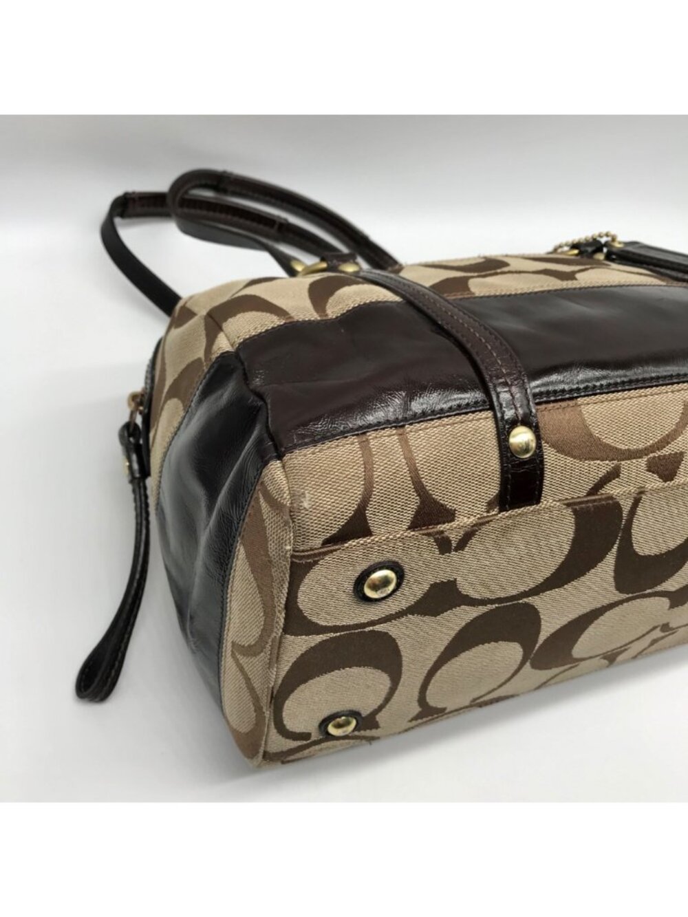 Coach Tan Signature Canvas Shoulder Bag - Picture 7 of 13